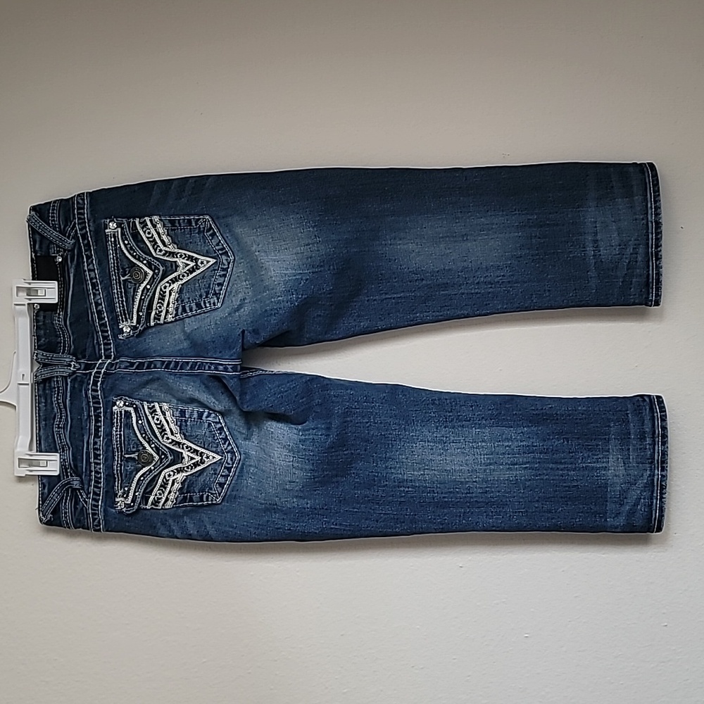 Vigoss Women's Denim The New York Capri Size 11 Embellished Stars
